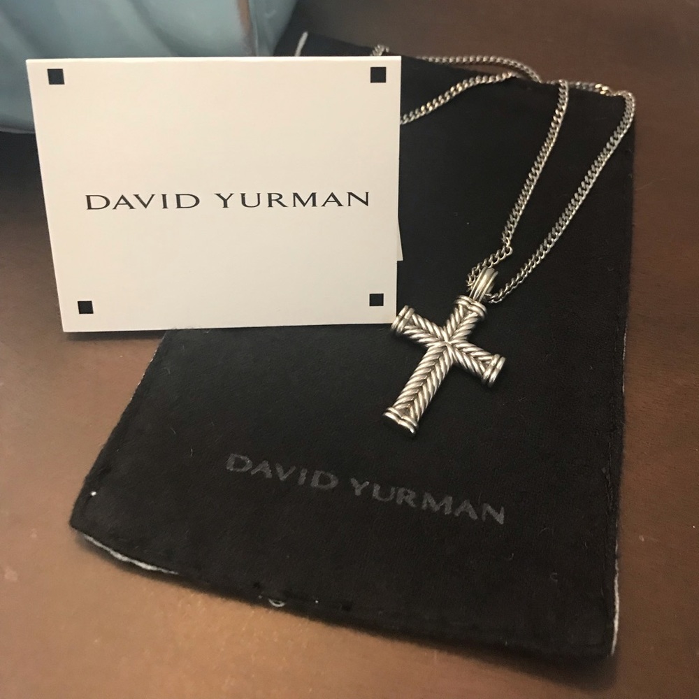 David Yurman Chevron Cross Necklace